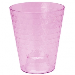 Diament Petit vaso de orquídea - 13 cm - rosa claro transparente - 