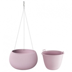 Round hanging pot "Splofy Bowl" - 24 cm - light blueberry
