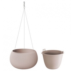 Round hanging pot "Splofy Bowl" - 24 cm - mocca