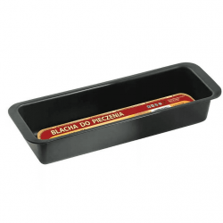 Black baking tin, loaf pan, with a non-stick surface - 35 x 11 cm - for baking pates, fruit cakes and bread