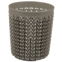 Round container, box "Knit S" - 0.6 litre - brown-grey