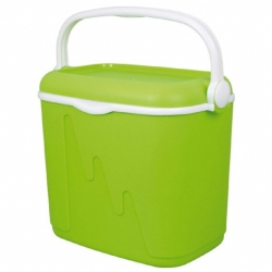 Portable refrigerator, mini cooler Camping - 32 litres - green-white