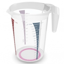 Kitchen jug with a measuring scale "Verso" - 1.5 l - transparent