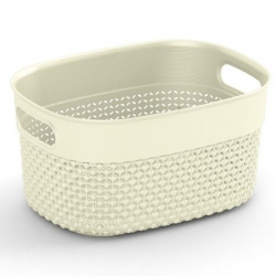 Oval basket, box "Filo Basket" - 3.5 litres - light beige