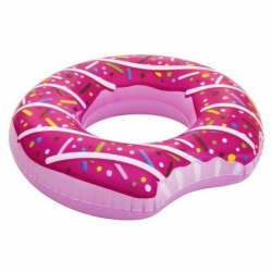Svømningsring, svømmerflade - Donut - lyserød - 107 cm - 