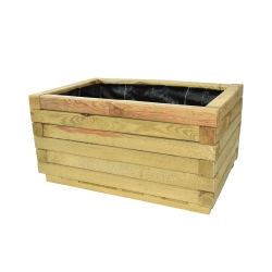 Wooden planter made of 4.5 x 4.5 sawn timber 60 x 40 x 30 cm