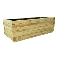 Wooden planter made of 4.5 x 4.5 sawn timber 90 x 40 x 30 cm