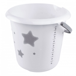 Bucket, bin with a decorative graphics - Ilvie - 10 litre - stars