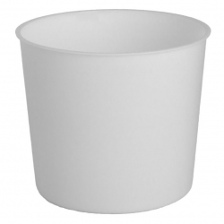 Tall pot casing with an insert "Vulcano Tube" - 20 cm - transparent yellow + white insert