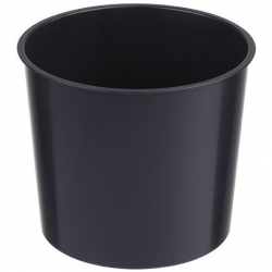 Tall pot casing with an insert "Vulcano Tube" - 20 cm - transparent yellow + black insert