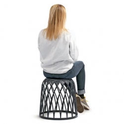 Многофункционален кош - седалка UNIQUBO - 55 литра - антрацитно сиво - 