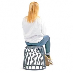 Многофункционален кош - седалка UNIQUBO - 35 литра - сиво камък - 
