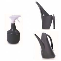 Home plant care kit - watering can + watering can with a narrow spout + sprayer - anthracite grey