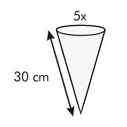 Minidüüsiga kookide kaunistamise kott - DELÍCIA - 30 cm - 5 tk - 