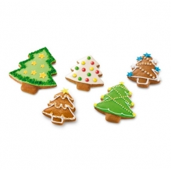 To-sidede cookie cutters - juletræer - DELÍCIA - 4 størrelser - 