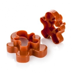 Two-sided cookie cutters - gingerbread men - DELÍCIA - 4 sizes