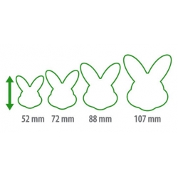 Tosidige kakeutstikkere - kaniner - DELÍCIA - 4 størrelser - 