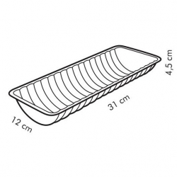 Semi-circular loaf/ Swiss roll pan - DELÍCIA - 31 x 12 cm
