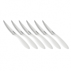 Cuchillo de carne blanco - PRESTO - 12 cm - 6 piezas - 