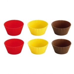 Moldes de silicona para cupcakes - DELÍCIA - ø 9 cm - 6 piezas - 