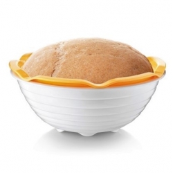 Duonos krepšelio forma su dubeniu - DELLA CASA; krepšelis su patiekalu naminei duonai - 