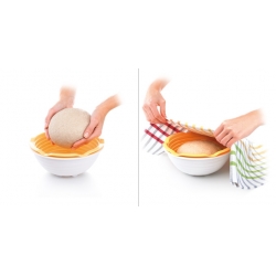 Bread basket mould with a bowl - DELLA CASA; basket with dish for homemade bread