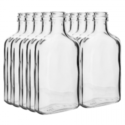 Set of 100 ml hip flask liquor bottles - 10 pcs