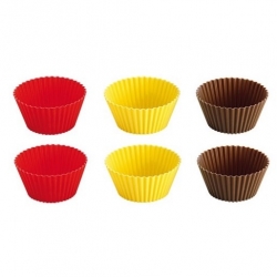 Moldes de silicona para cupcakes - DELÍCIA - ø 7 cm - 6 piezas - 