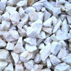 Balta marmora grants / oļi - Baltā Marianna - 8-16 mm - 5 kg - 