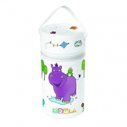 Insulated food/ bottle bag "Pola Hippo" - 10 x 21 cm