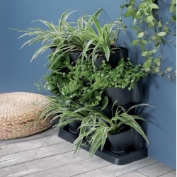 Modularni sadilniki za gojenje kaskadnih rastlin - vertikalni vrt - Cascade Garden - antracit siva - 