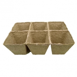 Pots de tourbe carrés 8 x 8 cm - 6 pièces - 