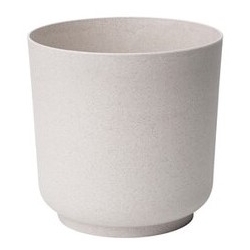 "Satina Eco" plant pot with admixture of wood - 13 cm - white