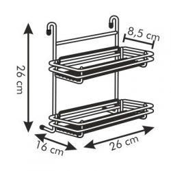 Two level rack - MONTI - 26 cm