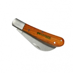 Gardening pocket knife with hawkbill blade
