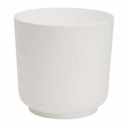 "Satina" round pot casing - 20 cm - white