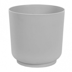 "Satina" round pot casing - 20 cm - platinum