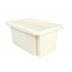 "Emil and Emilia" stackable box with a lid - 7 litre - cafe creme/ beige