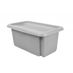 "Emil and Emilia" stackable box with a lid - 7 litre - city grey