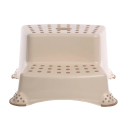 Igorov dvojkrokový protišmykový stolček pre deti - krémovo biely - 