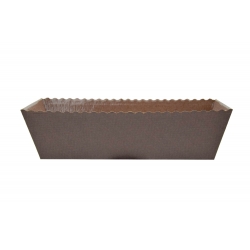 "Easy Bake" rectangular paper baking mould - 20.2 x 6.8 x 6.2 cm - brown - 5 pcs