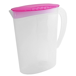 Juice pitcher with a lid - 2 litre juice jug - fresh pink