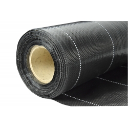 Črna tkanina proti plevelu (agrotekstil) - debelejša od flisa - 1,60 x 5,00 m - 