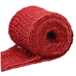 Jute tape - perfect for ornaments and decorations - 6 x 300 cm - red