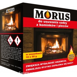 Bros - Morus - pulbere de curățare din carbon negru pentru șeminee și cuptoare - 50 g - 