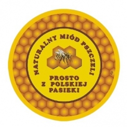 Üvegfedél (hatpontos szál) - lengyel méhészetből származó méz - Ø 82 mm - 