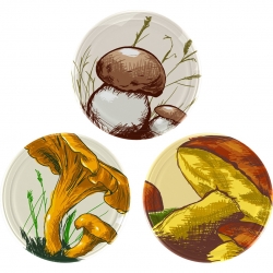 Jar lids - mushroom drawing motif - ø 66 mm - 10 pcs