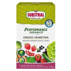100% dabīgs augļu un dārzeņu mēslojums - Performance Organics no Substral - 0,75 kg - 