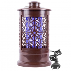 Electric bug zapper - oriental motif - brown - 3 W, 24 cm