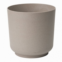 "Satina Eco" plant pot with admixture of wood - 13 cm - platinum